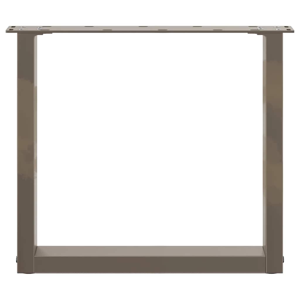 Salontafelpoten 2 st U-vormig 50x(42-43) cm staal naturel is nu te koop bij PeponiXL, paradijselijk wonen!