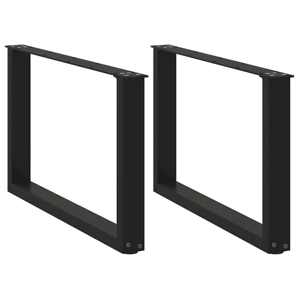 Salontafelpoten 2 st U-vormig 60x(42-43) cm staal zwart is nu te koop bij PeponiXL, paradijselijk wonen!