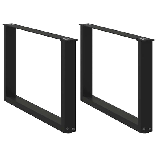 Salontafelpoten 2 st U-vormig 60x(42-43) cm staal zwart is nu te koop bij PeponiXL, paradijselijk wonen!