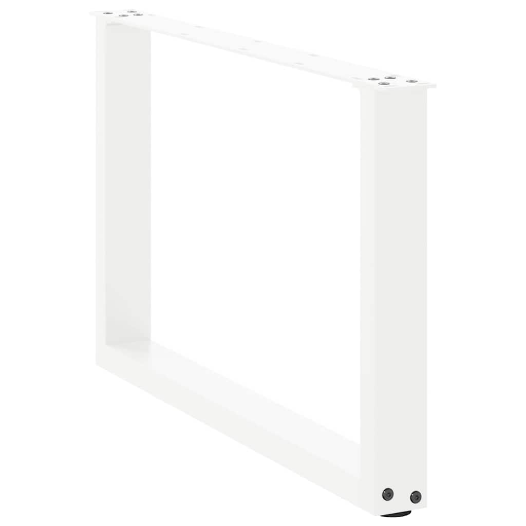 Salontafelpoten 2 st U-vormig 60x(42-43) cm staal wit is nu te koop bij PeponiXL, paradijselijk wonen!