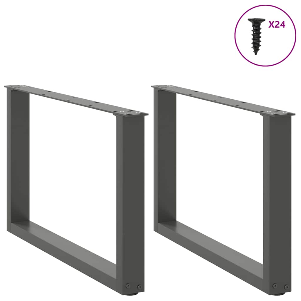Salontafelpoten 2 st U-vormig 60x(42-43) cm staal antraciet is nu te koop bij PeponiXL, paradijselijk wonen!