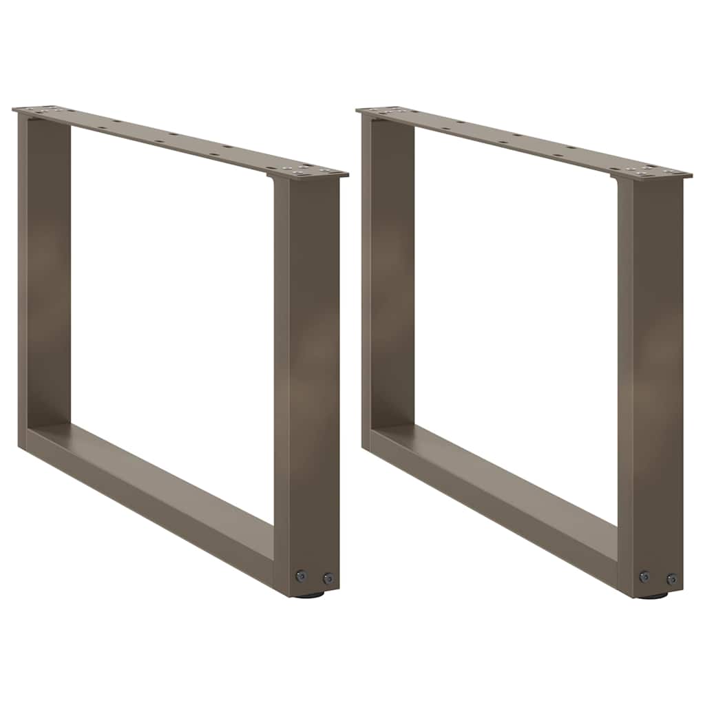 Salontafelpoten 2 st U-vormig 60x(42-43) cm staal naturel is nu te koop bij PeponiXL, paradijselijk wonen!