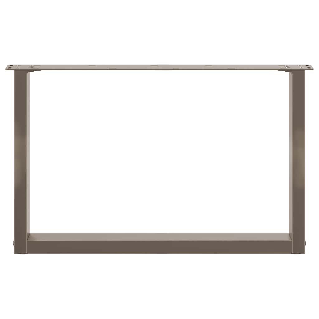 Salontafelpoten 2 st U-vormig 60x(42-43) cm staal naturel is nu te koop bij PeponiXL, paradijselijk wonen!