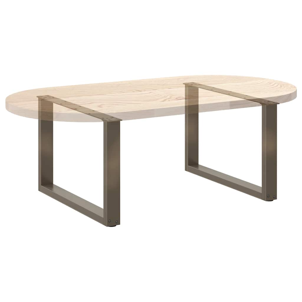Salontafelpoten 2 st U-vormig 60x(42-43) cm staal naturel is nu te koop bij PeponiXL, paradijselijk wonen!