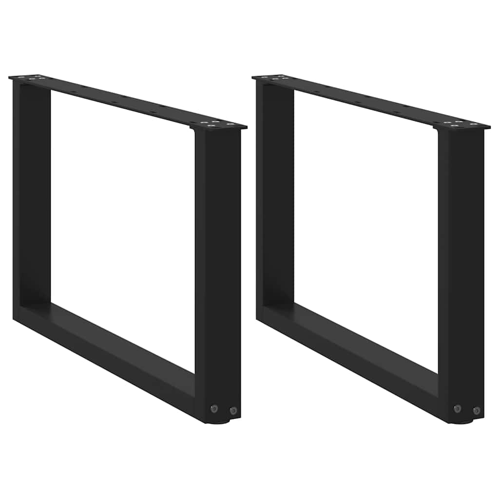 Salontafelpoten 2 st U-vormig 70x(42-43) cm staal zwart is nu te koop bij PeponiXL, paradijselijk wonen!