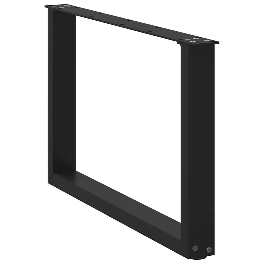 Salontafelpoten 2 st U-vormig 70x(42-43) cm staal zwart is nu te koop bij PeponiXL, paradijselijk wonen!