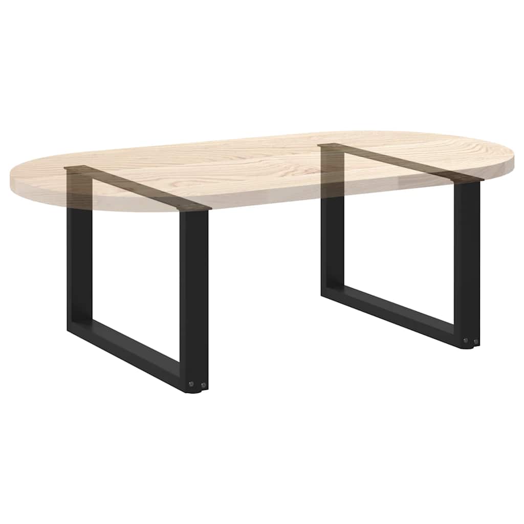 Salontafelpoten 2 st U-vormig 70x(42-43) cm staal zwart is nu te koop bij PeponiXL, paradijselijk wonen!