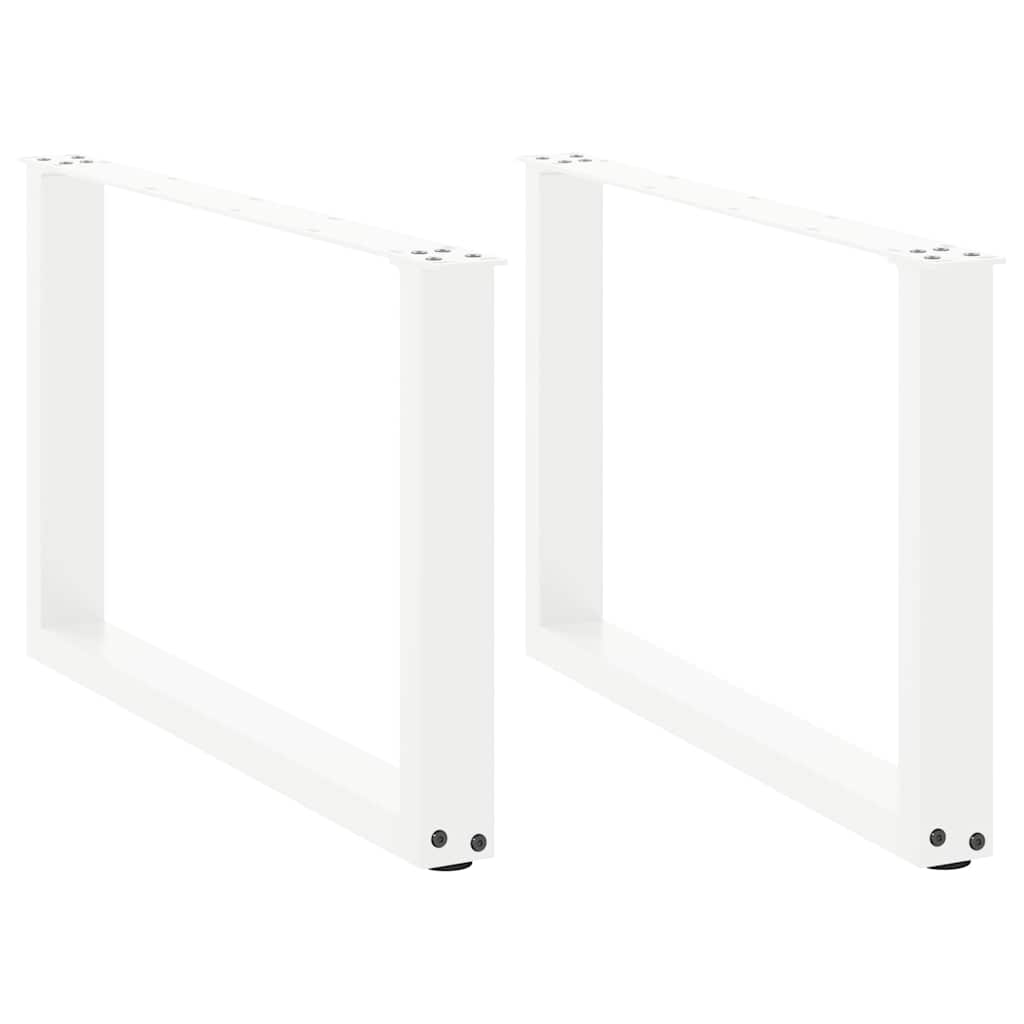 Salontafelpoten 2 st U-vormig 70x(42-43) cm staal wit is nu te koop bij PeponiXL, paradijselijk wonen!
