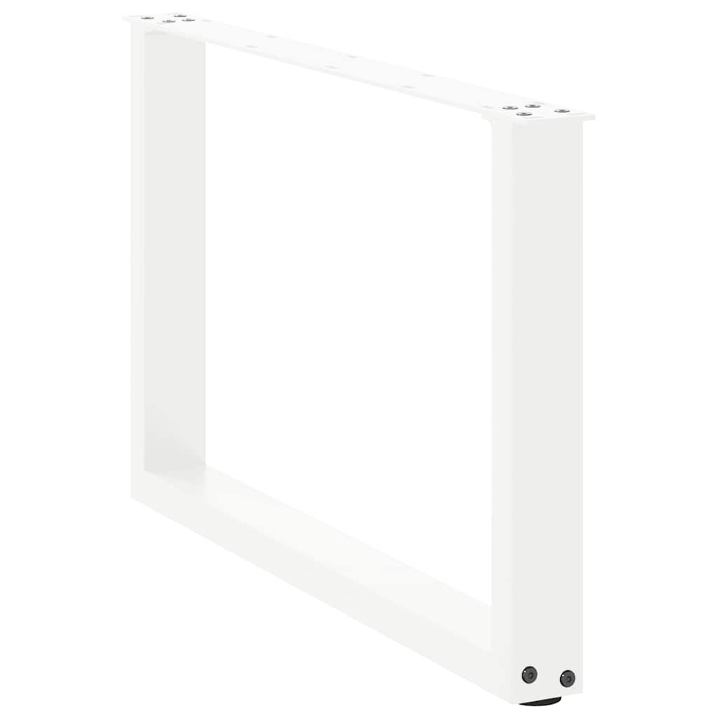 Salontafelpoten 2 st U-vormig 70x(42-43) cm staal wit is nu te koop bij PeponiXL, paradijselijk wonen!