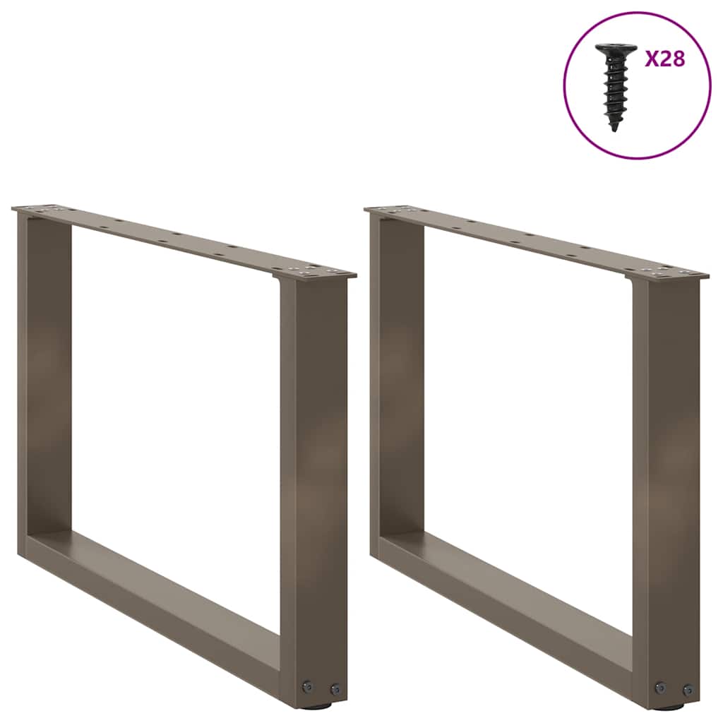 Salontafelpoten 2 st U-vormig 70x(42-43) cm staal naturel is nu te koop bij PeponiXL, paradijselijk wonen!