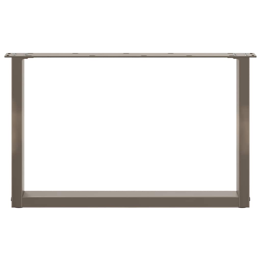 Salontafelpoten 2 st U-vormig 70x(42-43) cm staal naturel is nu te koop bij PeponiXL, paradijselijk wonen!