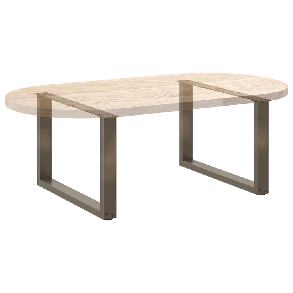 Salontafelpoten 2 st U-vormig 70x(42-43) cm staal naturel is nu te koop bij PeponiXL, paradijselijk wonen!