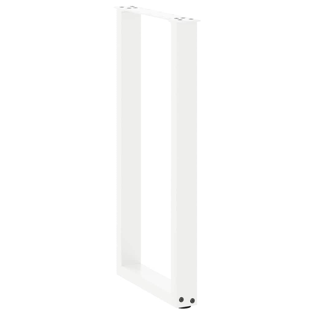 Console tafelpoten 2 st U-vormig 38x(72-73) cm staal wit is nu te koop bij PeponiXL, paradijselijk wonen!