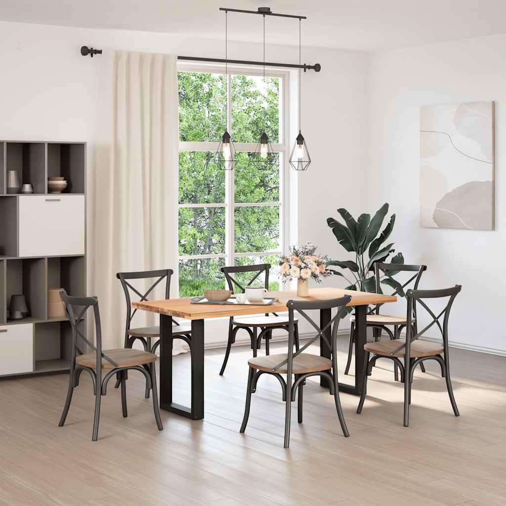 Eettafelpoten 2 st U-vormig 50x(72-73) cm staal zwart is nu te koop bij PeponiXL, paradijselijk wonen!