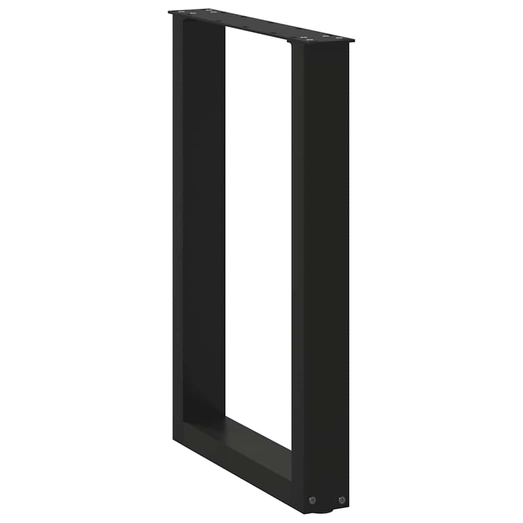 Eettafelpoten 2 st U-vormig 50x(72-73) cm staal zwart is nu te koop bij PeponiXL, paradijselijk wonen!
