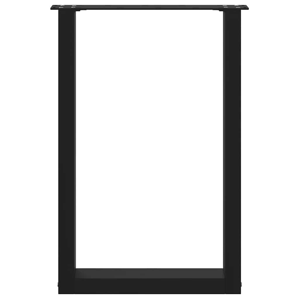 Eettafelpoten 2 st U-vormig 50x(72-73) cm staal zwart is nu te koop bij PeponiXL, paradijselijk wonen!
