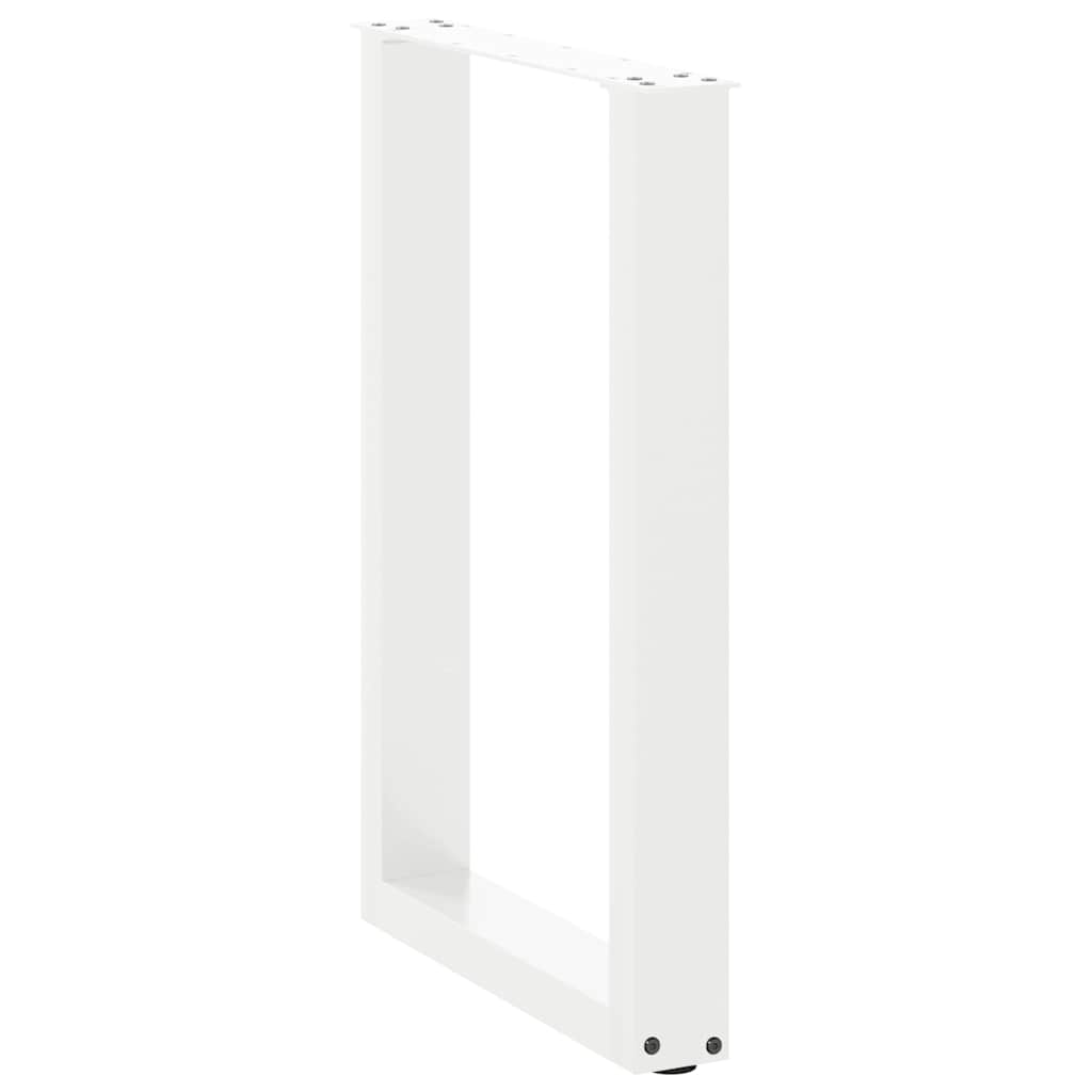 Eettafelpoten 2 st U-vormig 50x(72-73) cm staal wit is nu te koop bij PeponiXL, paradijselijk wonen!