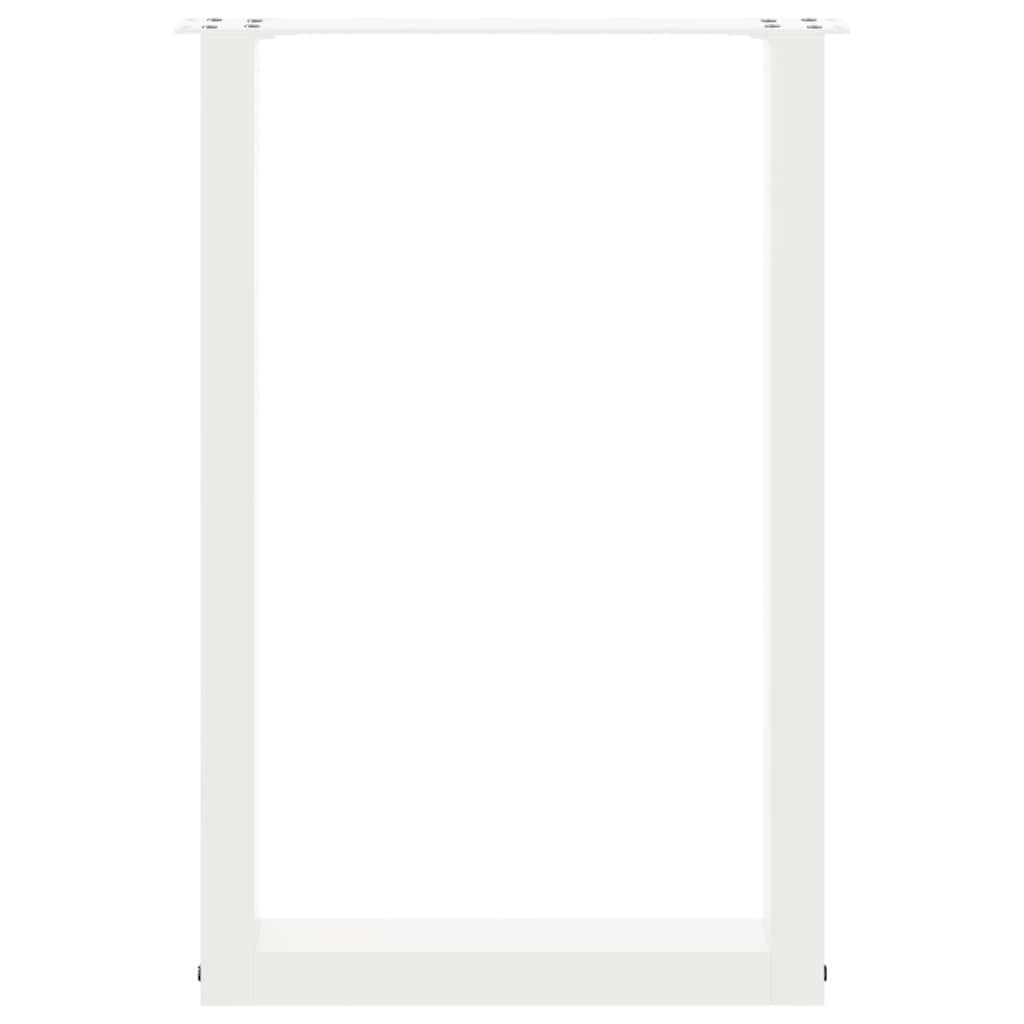 Eettafelpoten 2 st U-vormig 50x(72-73) cm staal wit is nu te koop bij PeponiXL, paradijselijk wonen!