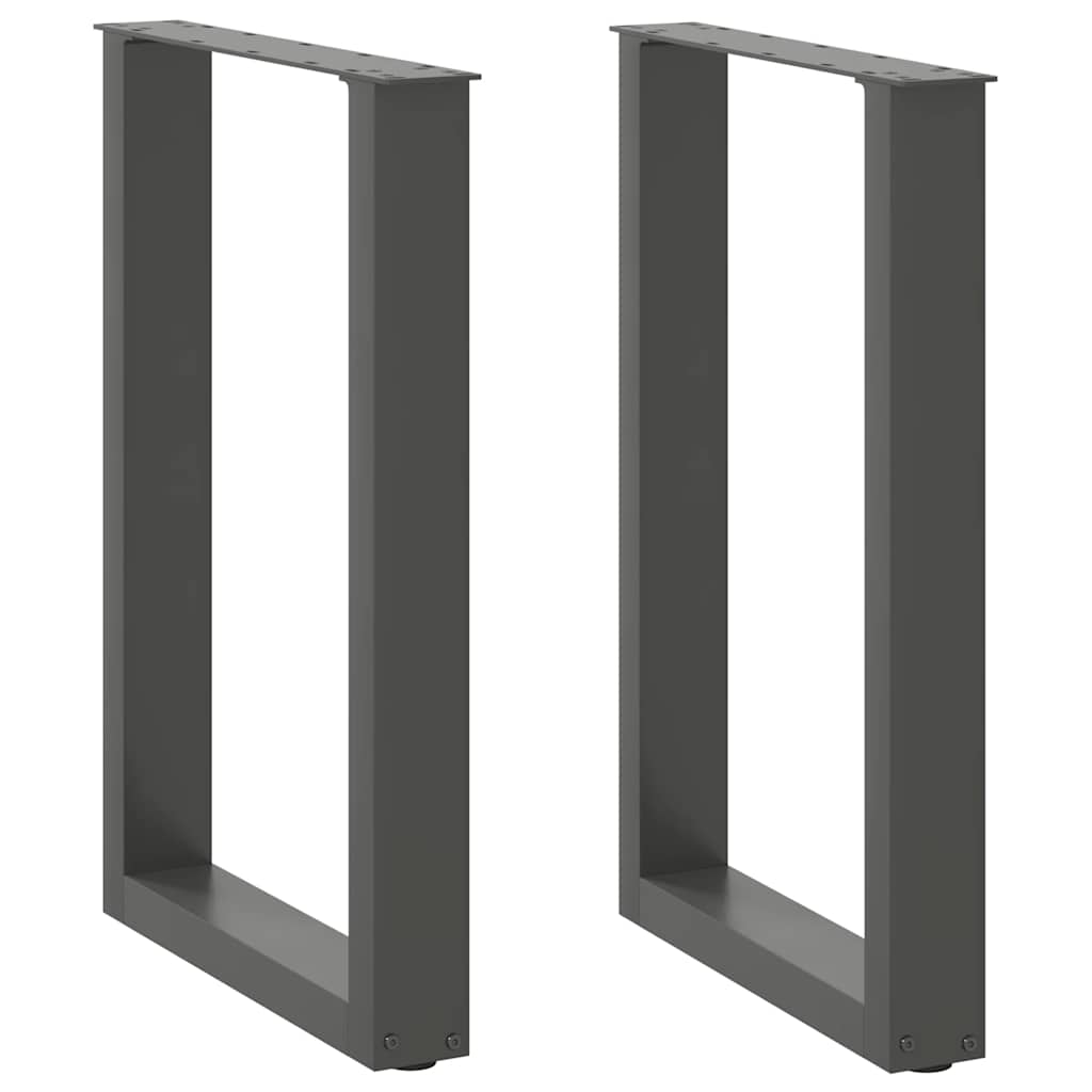Eettafelpoten 2 st U-vormig 50x(72-73) cm staal antraciet is nu te koop bij PeponiXL, paradijselijk wonen!