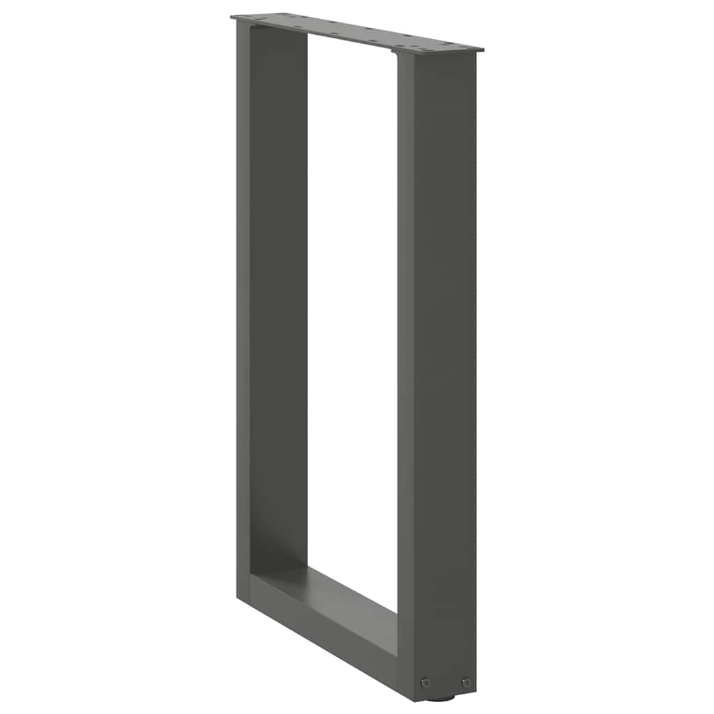 Eettafelpoten 2 st U-vormig 50x(72-73) cm staal antraciet is nu te koop bij PeponiXL, paradijselijk wonen!