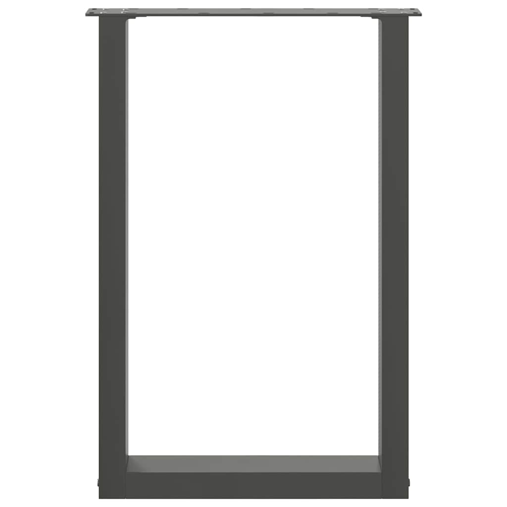Eettafelpoten 2 st U-vormig 50x(72-73) cm staal antraciet is nu te koop bij PeponiXL, paradijselijk wonen!