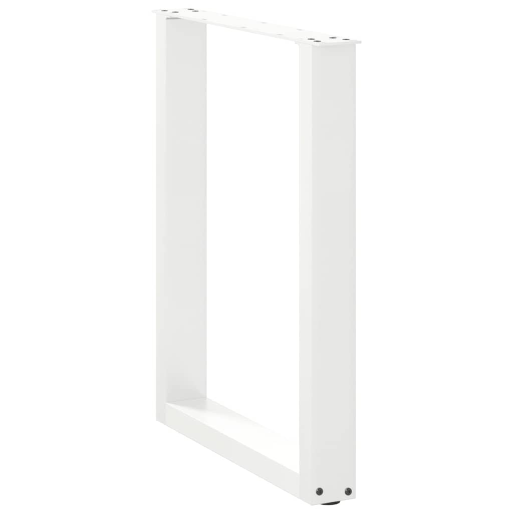 Eettafelpoten 2 st U-vormig 60x(72-73) cm staal wit is nu te koop bij PeponiXL, paradijselijk wonen!