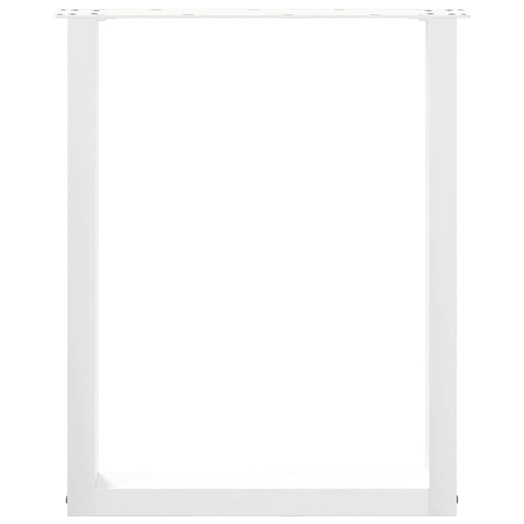 Eettafelpoten 2 st U-vormig 60x(72-73) cm staal wit is nu te koop bij PeponiXL, paradijselijk wonen!