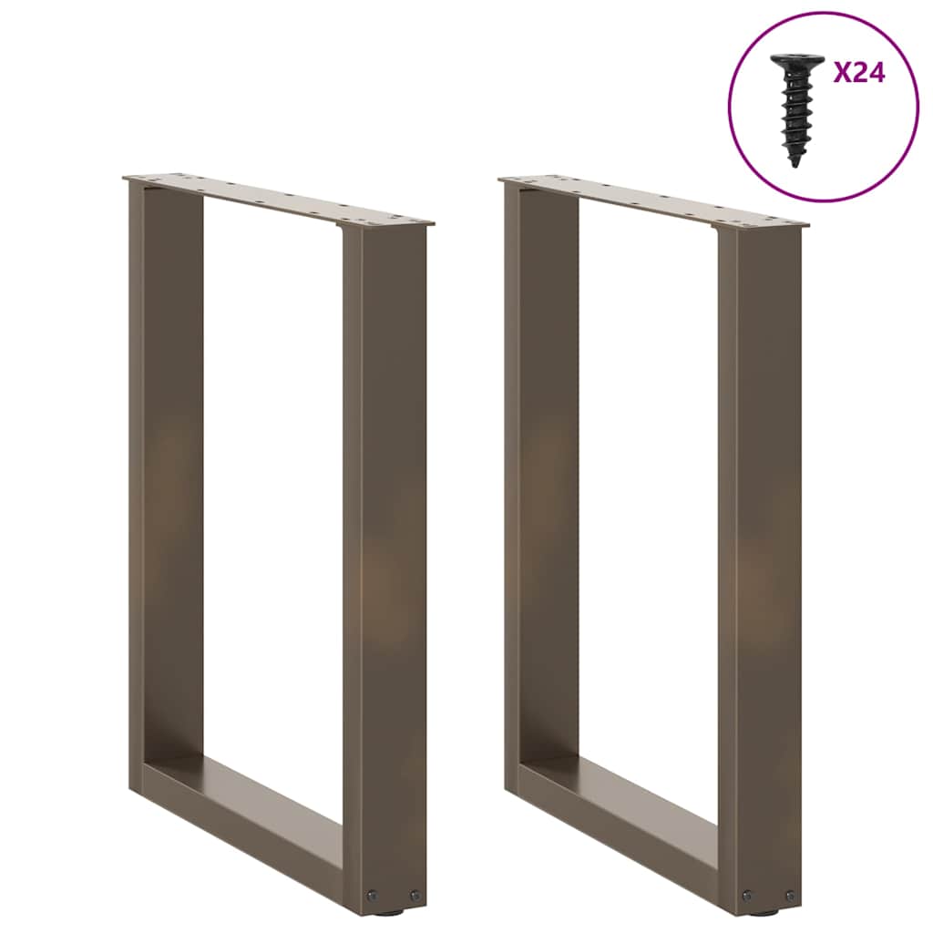 Eettafelpoten 2 st U-vormig 60x(72-73) cm staal naturel is nu te koop bij PeponiXL, paradijselijk wonen!