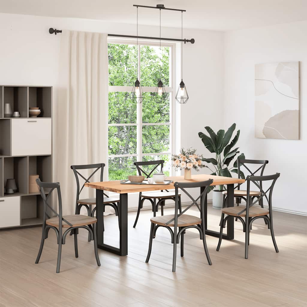 Eettafelpoten 2 st U-vormig 70x(72-73) cm staal zwart is nu te koop bij PeponiXL, paradijselijk wonen!