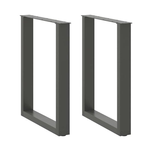 Eettafelpoten 2 st U-vormig 70x(72-73) cm staal antraciet is nu te koop bij PeponiXL, paradijselijk wonen!