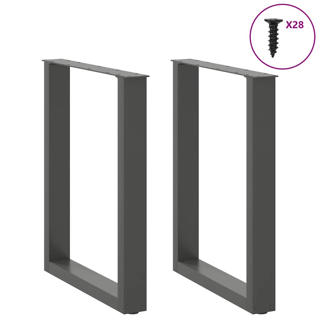Eettafelpoten 2 st U-vormig 70x(72-73) cm staal antraciet is nu te koop bij PeponiXL, paradijselijk wonen!