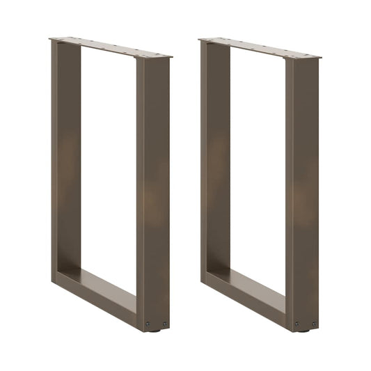 Eettafelpoten 2 st U-vormig 70x(72-73) cm staal naturel is nu te koop bij PeponiXL, paradijselijk wonen!