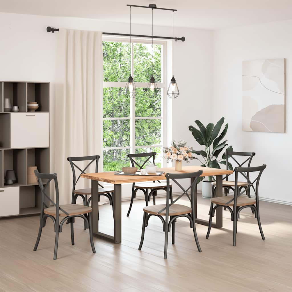 Eettafelpoten 2 st U-vormig 70x(72-73) cm staal naturel is nu te koop bij PeponiXL, paradijselijk wonen!