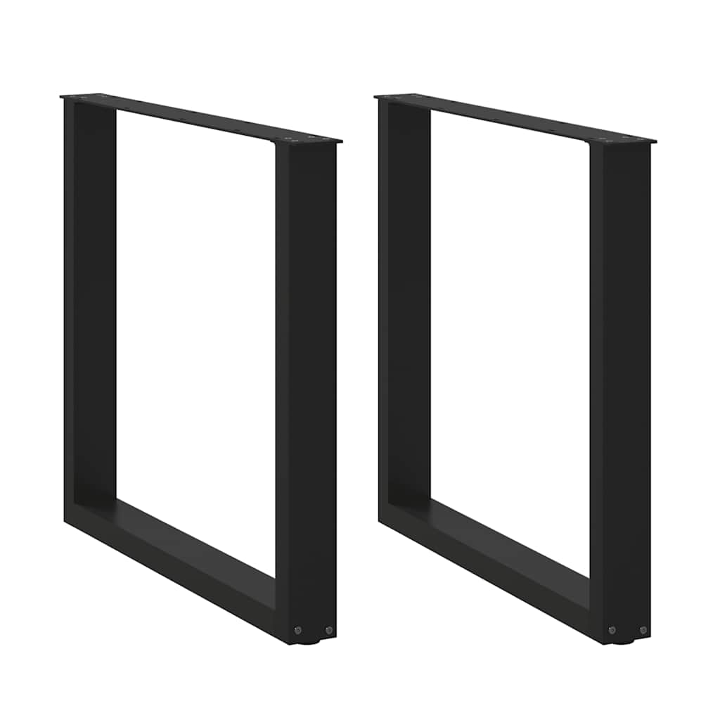 Eettafelpoten 2 st U-vormig 90x(72-73) cm staal zwart is nu te koop bij PeponiXL, paradijselijk wonen!