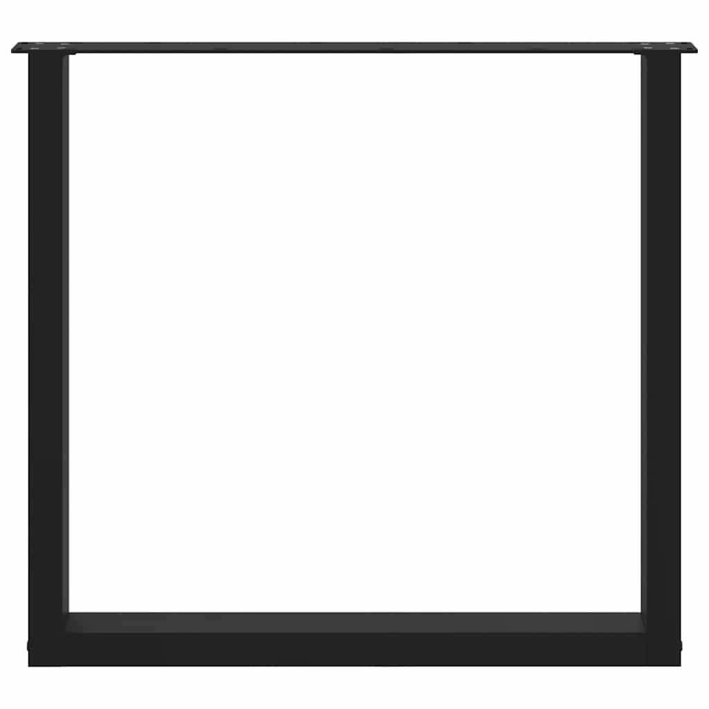 Eettafelpoten 2 st U-vormig 90x(72-73) cm staal zwart is nu te koop bij PeponiXL, paradijselijk wonen!