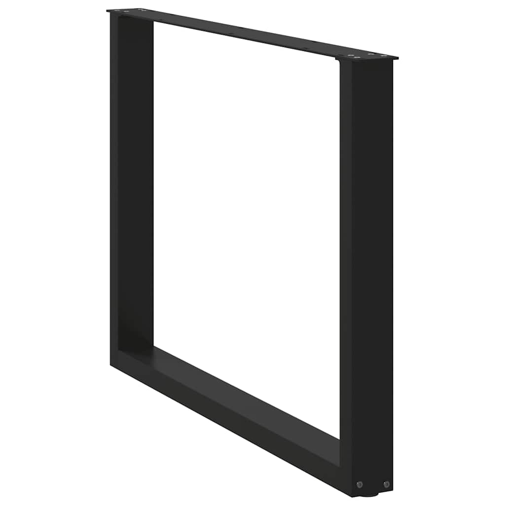 Eettafelpoten 2 st U-vormig 100x(72-73) cm staal zwart is nu te koop bij PeponiXL, paradijselijk wonen!