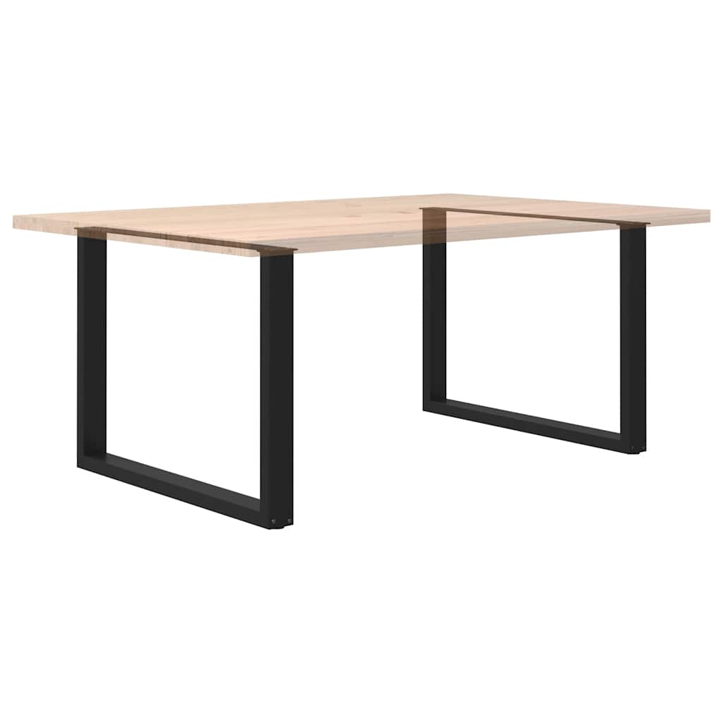 Eettafelpoten 2 st U-vormig 100x(72-73) cm staal zwart is nu te koop bij PeponiXL, paradijselijk wonen!