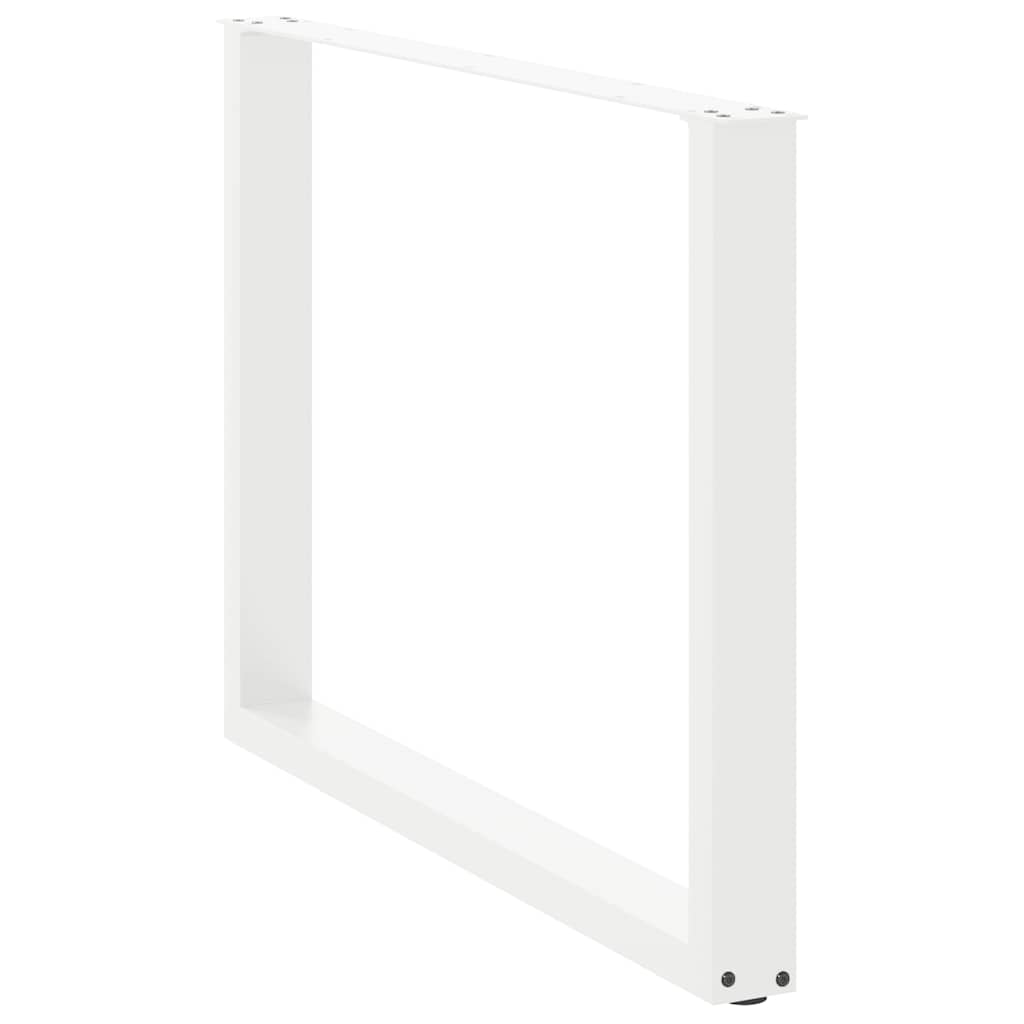 Eettafelpoten 2 st U-vormig 100x(72-73) cm staal wit is nu te koop bij PeponiXL, paradijselijk wonen!