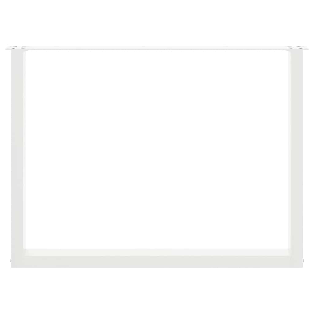 Eettafelpoten 2 st U-vormig 100x(72-73) cm staal wit is nu te koop bij PeponiXL, paradijselijk wonen!