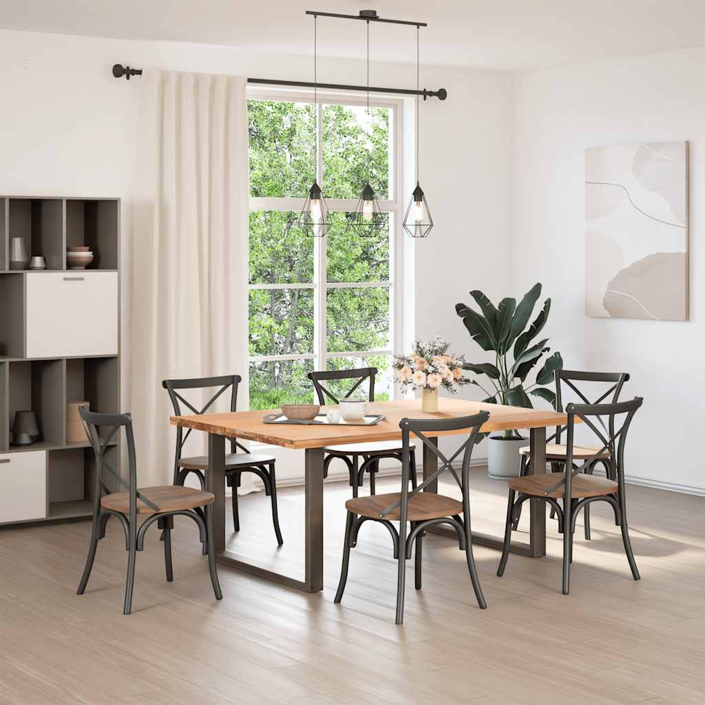 Eettafelpoten 2 st U-vormig 100x(72-73) cm staal naturel is nu te koop bij PeponiXL, paradijselijk wonen!