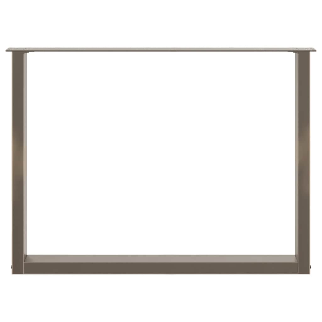 Eettafelpoten 2 st U-vormig 100x(72-73) cm staal naturel is nu te koop bij PeponiXL, paradijselijk wonen!