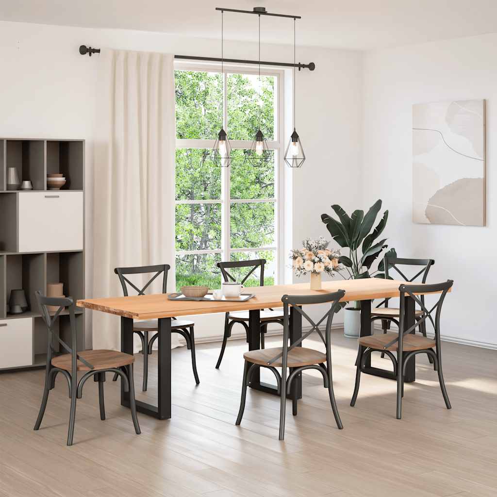 Eettafelpoten 3 st U-vormig 70x(72-73) cm staal zwart is nu te koop bij PeponiXL, paradijselijk wonen!