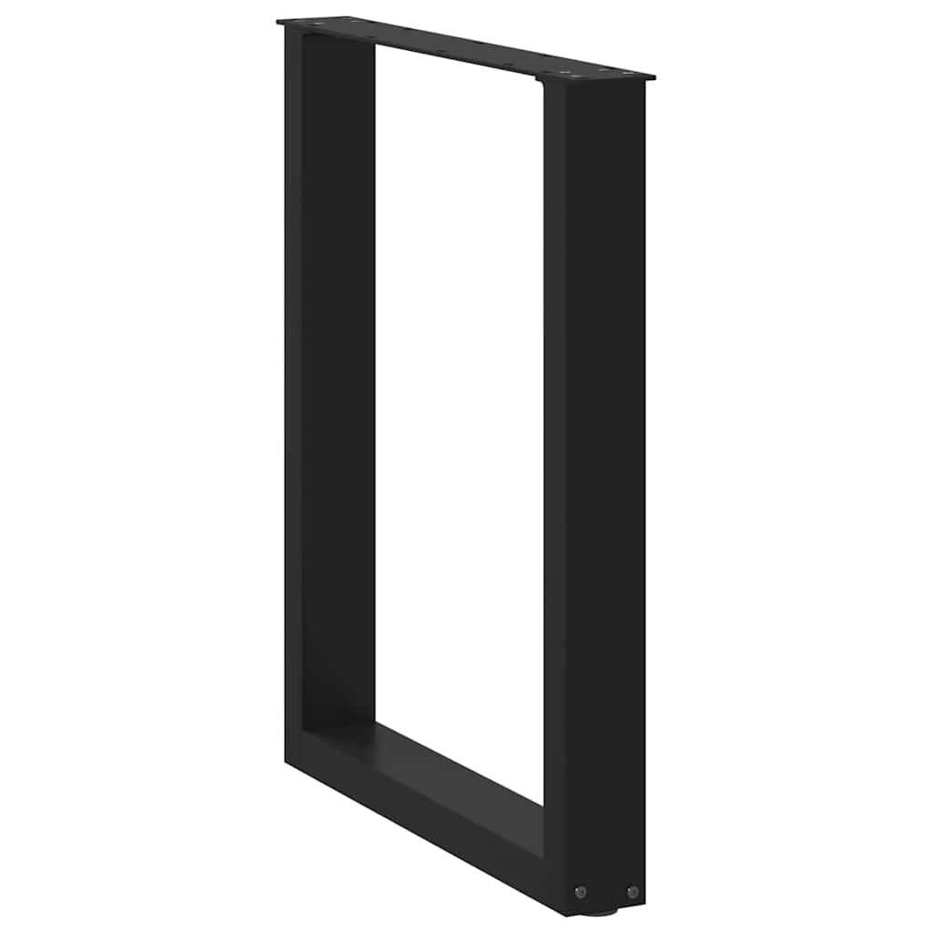 Eettafelpoten 3 st U-vormig 70x(72-73) cm staal zwart is nu te koop bij PeponiXL, paradijselijk wonen!