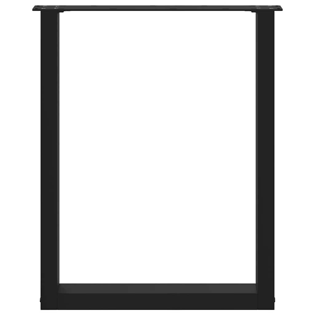 Eettafelpoten 3 st U-vormig 70x(72-73) cm staal zwart is nu te koop bij PeponiXL, paradijselijk wonen!