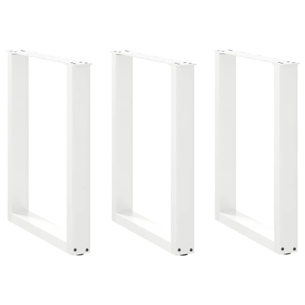 Eettafelpoten 3 st U-vormig 70x(72-73) cm staal wit is nu te koop bij PeponiXL, paradijselijk wonen!