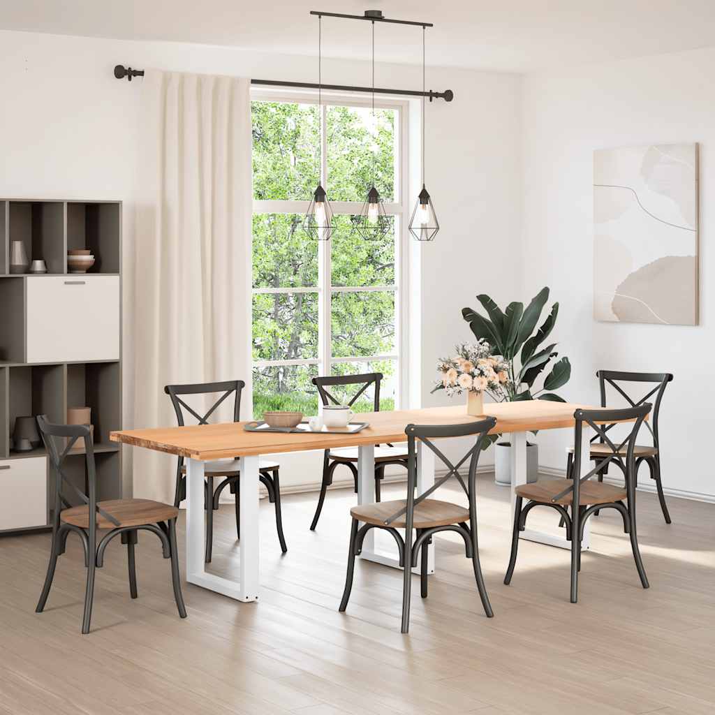 Eettafelpoten 3 st U-vormig 70x(72-73) cm staal wit is nu te koop bij PeponiXL, paradijselijk wonen!