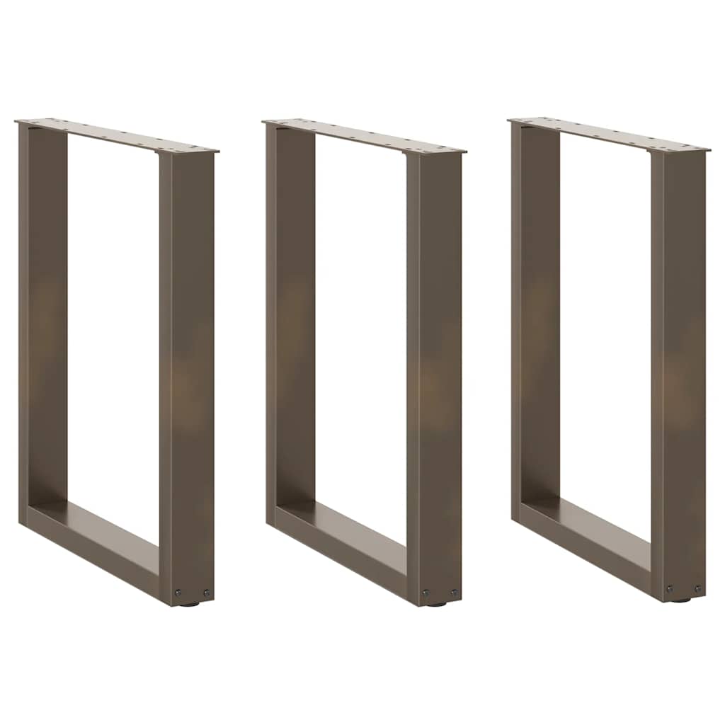 Eettafelpoten 3 st U-vormig 70x(72-73) cm staal naturel is nu te koop bij PeponiXL, paradijselijk wonen!
