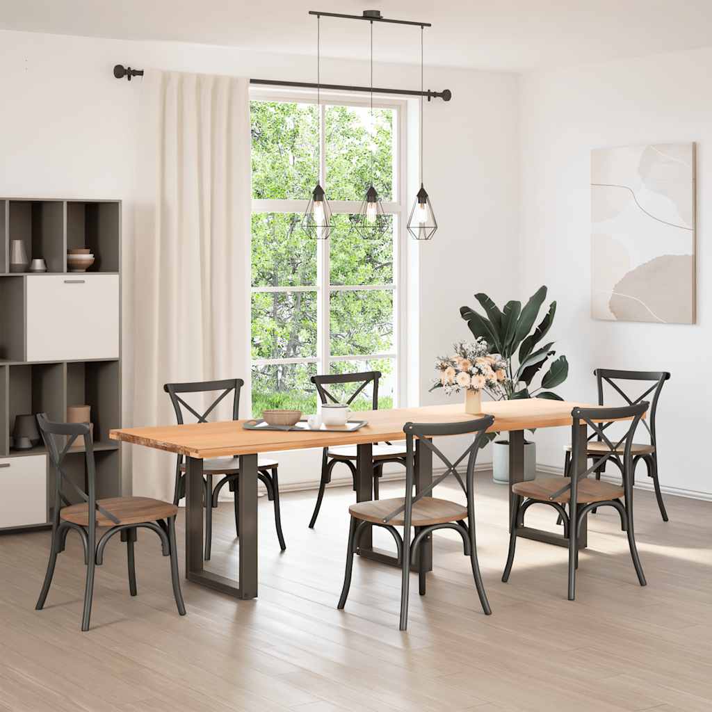 Eettafelpoten 3 st U-vormig 70x(72-73) cm staal naturel is nu te koop bij PeponiXL, paradijselijk wonen!