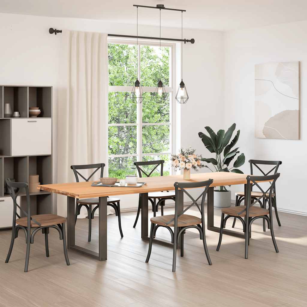Eettafelpoten 3 st U-vormig 80x(72-73) cm staal naturel is nu te koop bij PeponiXL, paradijselijk wonen!