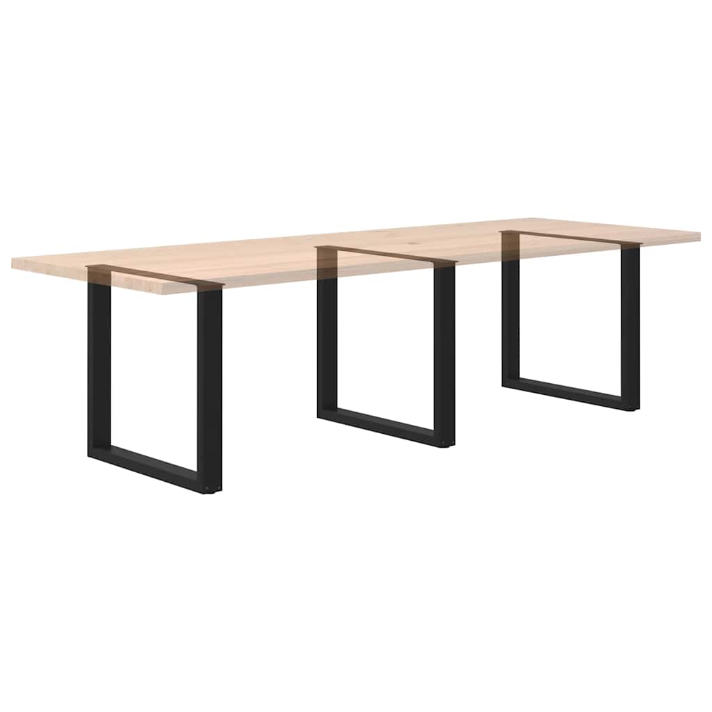 Eettafelpoten 3 st U-vormig 90x(72-73) cm staal zwart is nu te koop bij PeponiXL, paradijselijk wonen!